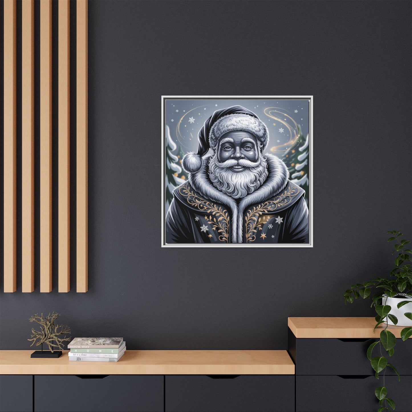 Blanta Canvas Art Print-Black Frame