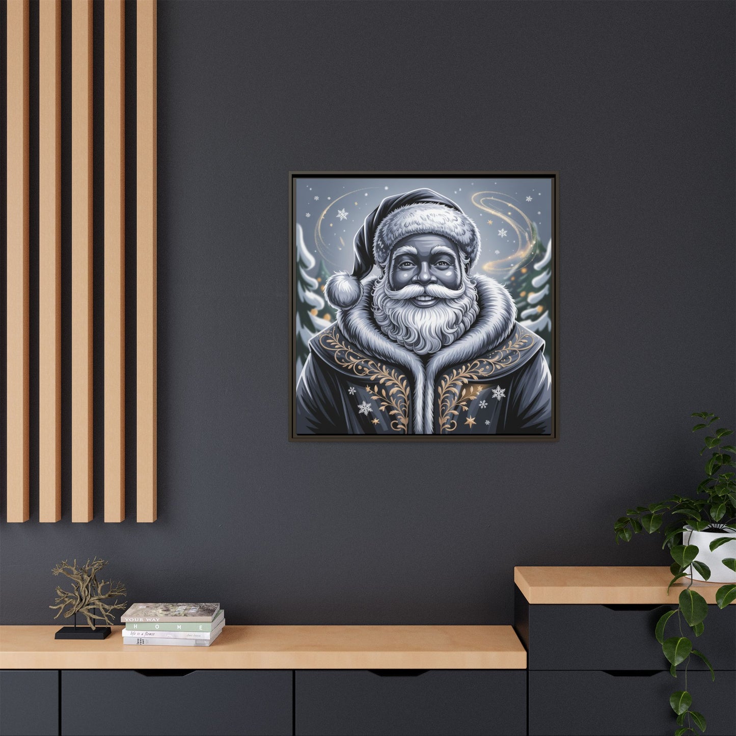 Blanta Canvas Art Print-Black Frame