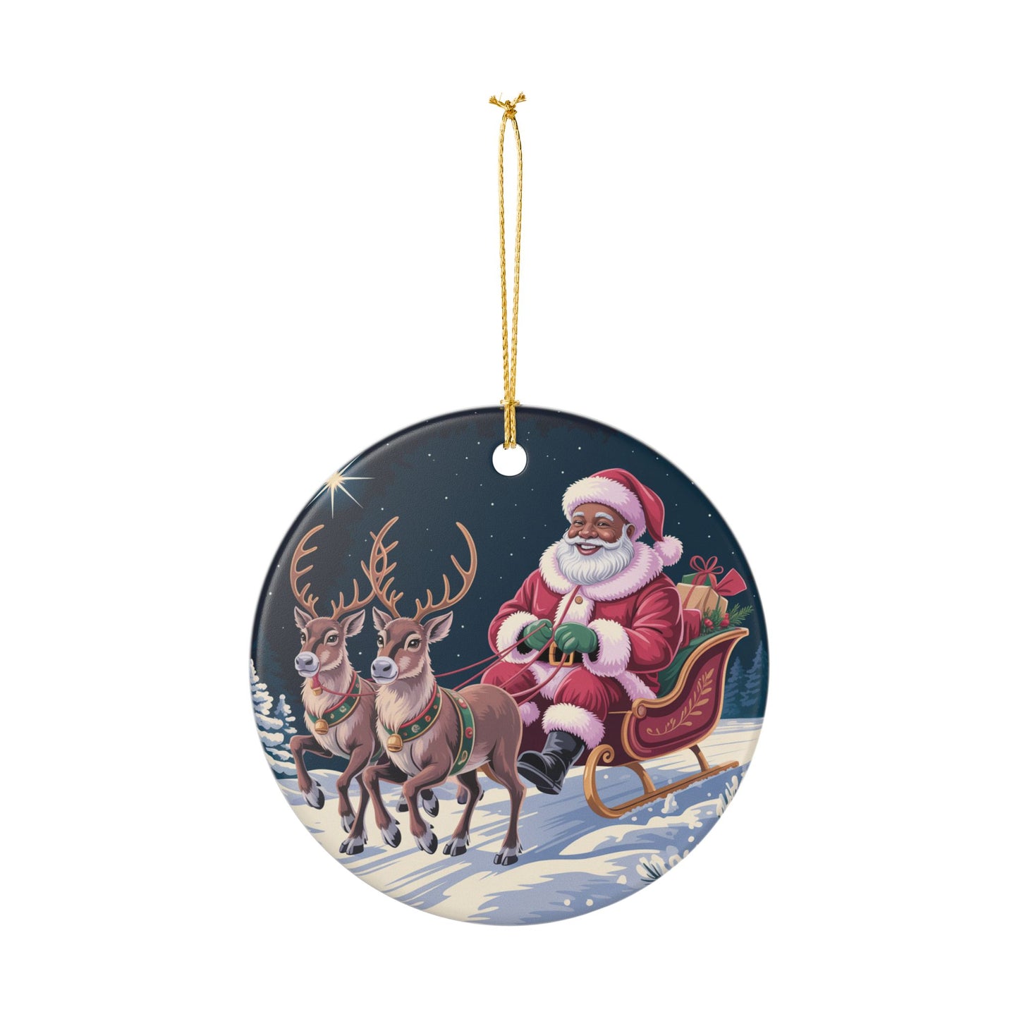 Blanta Sleigh Ride Ceramic Ornament
