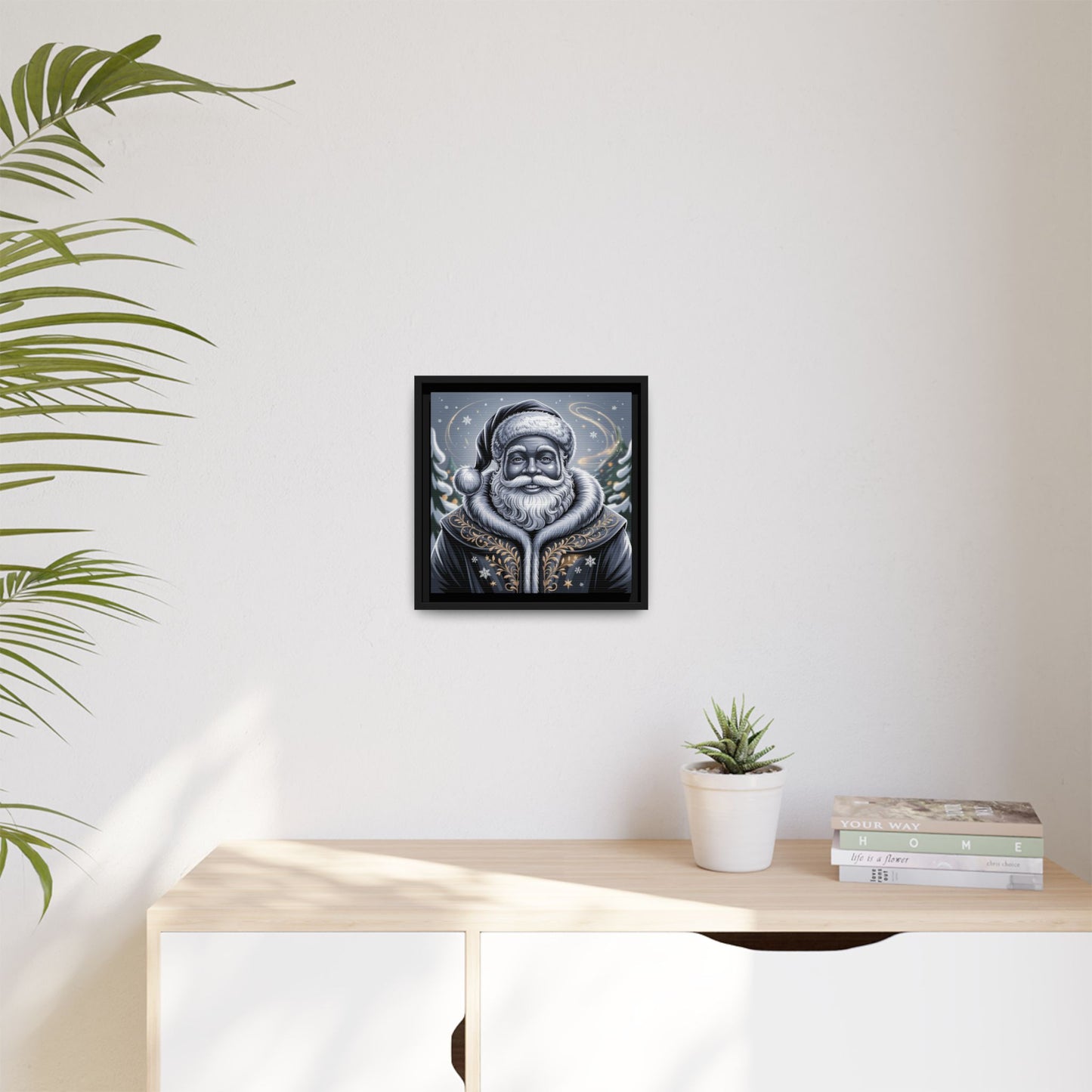 Blanta Canvas Art Print-Black Frame