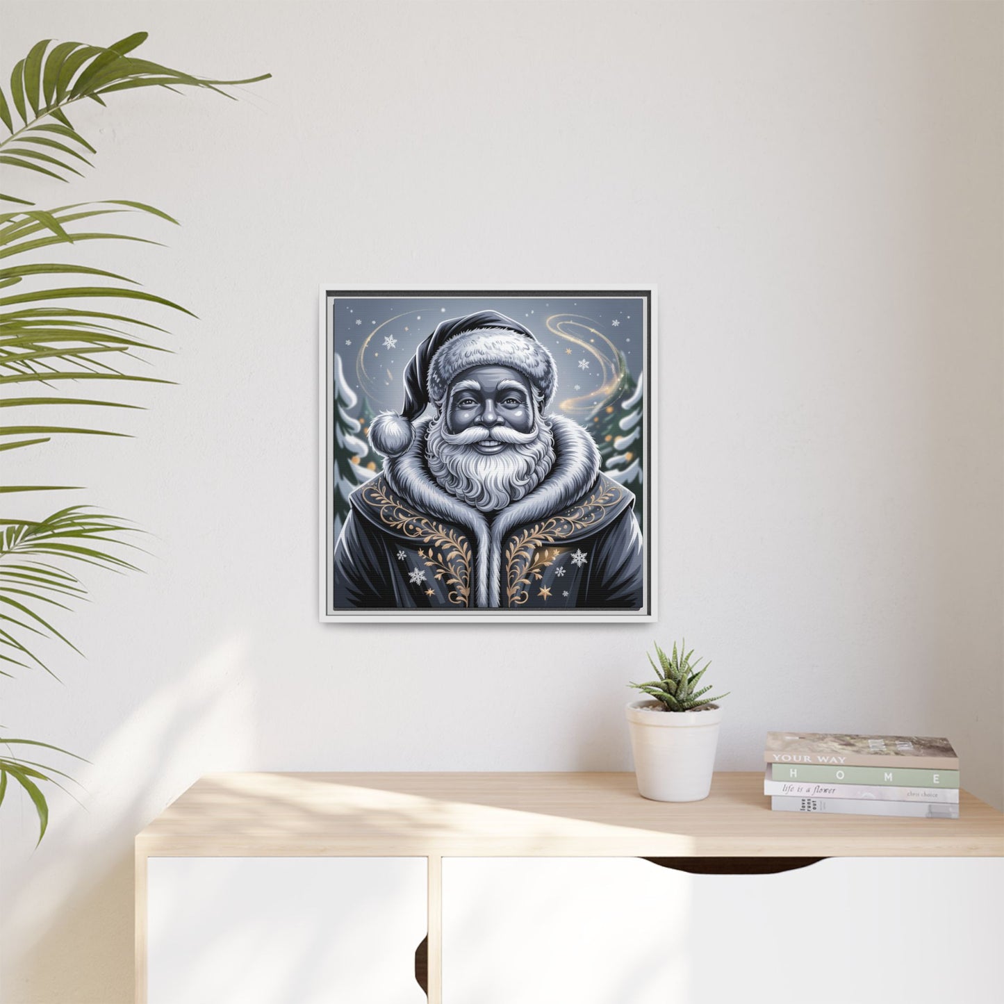 Blanta Canvas Art Print-Black Frame