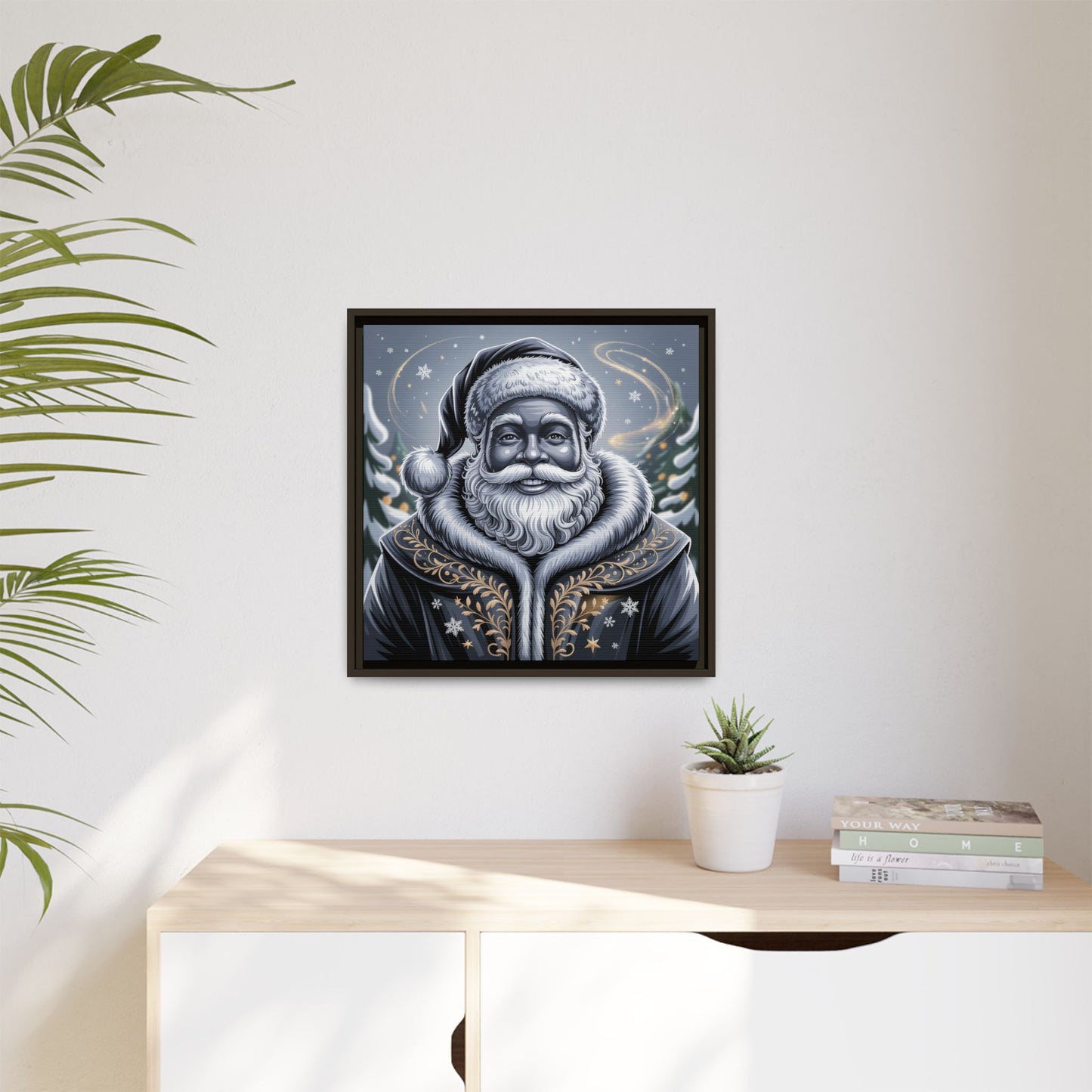 Blanta Canvas Art Print-Black Frame