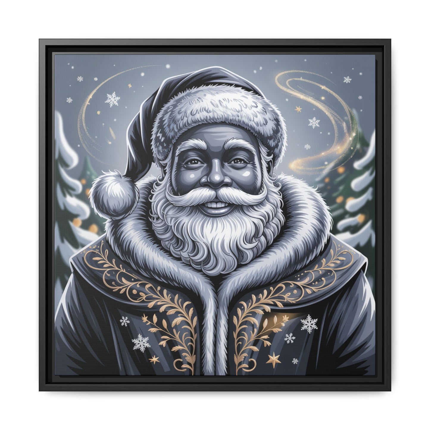 Blanta Canvas Art Print-Black Frame