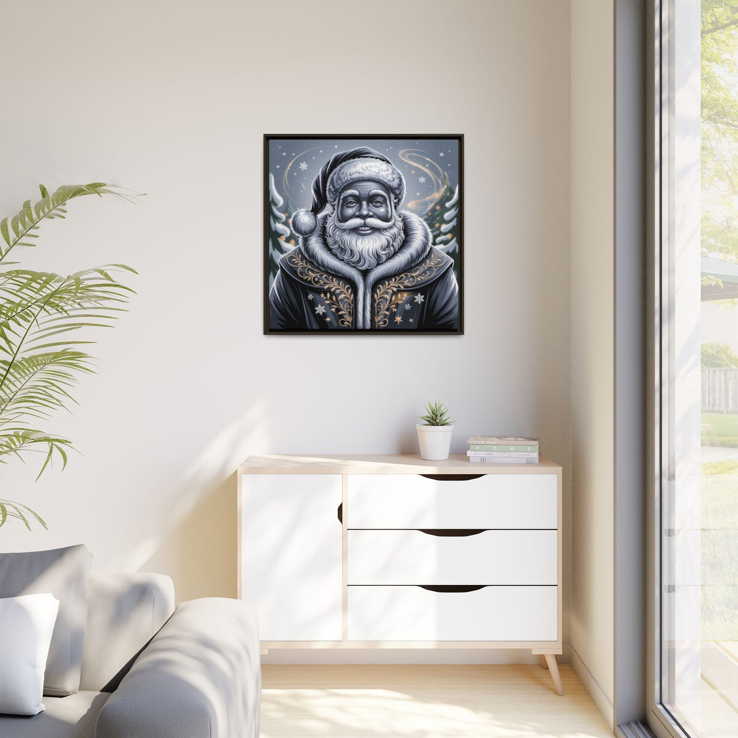 Blanta Canvas Art Print-Black Frame